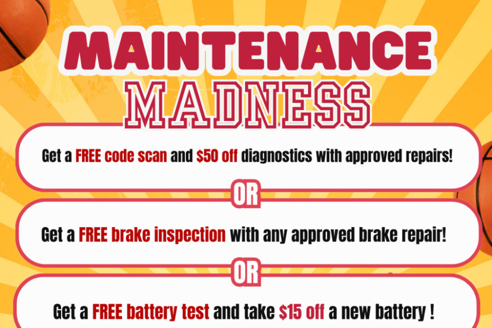 Auto repair in York, PA at Quality Service Center. Maintenance promo.
